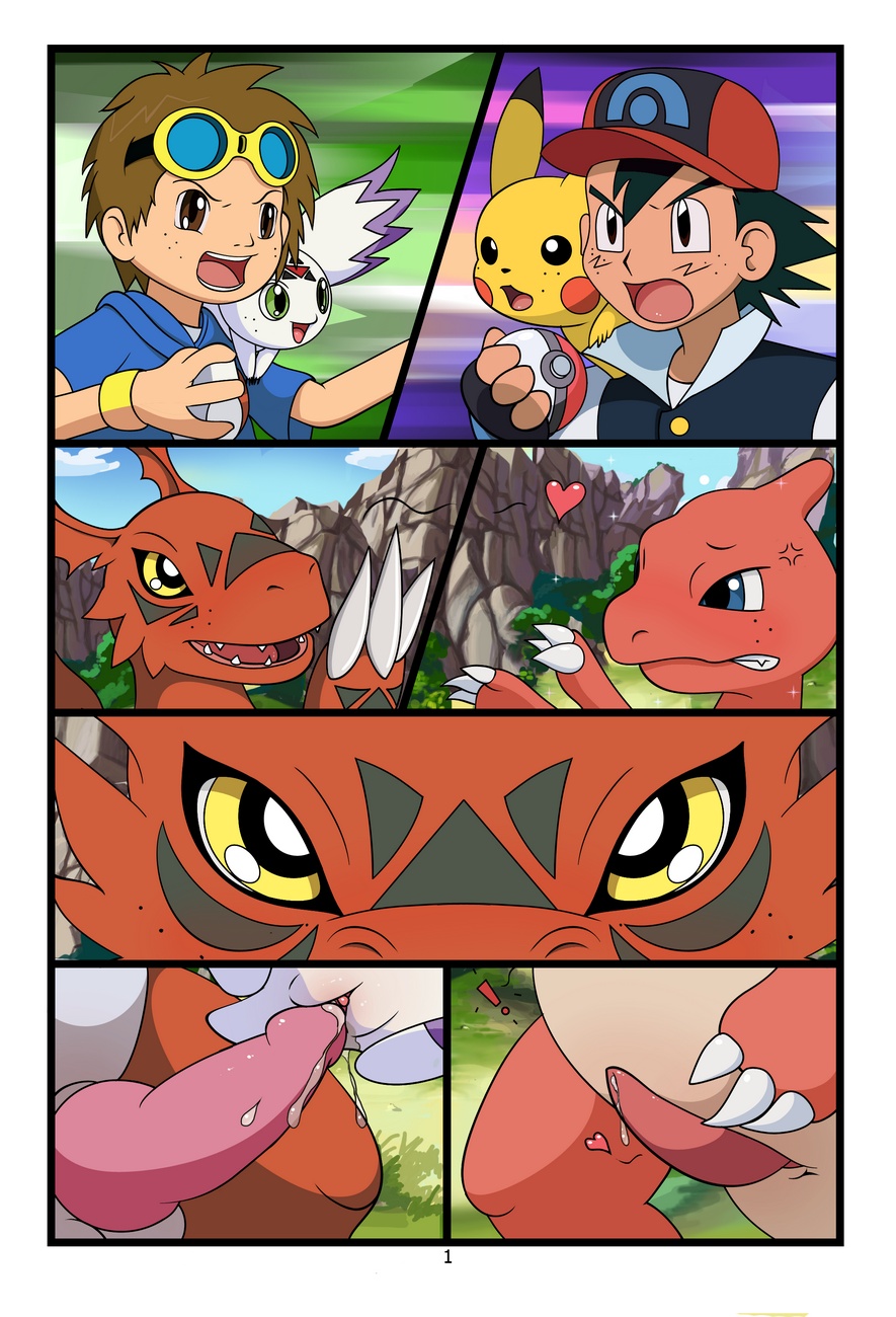 Digimon-vs-Pokemon-002 - Gay Furry Comics