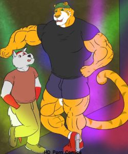 Bouncer Tiger gay furry comic