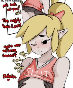 Cheerleader Link gay furry comic