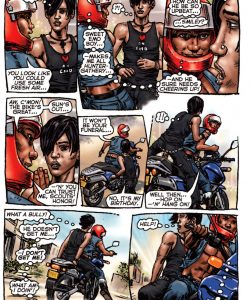 Bike Boy Rides Again 003 and Gay furries comics