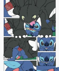 Stitch vs Toothless 003 and Gay furries comics