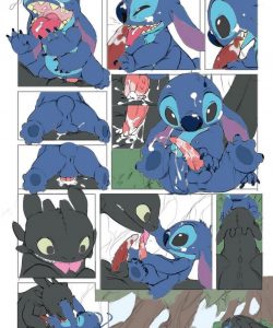 Stitch vs Toothless 009 and Gay furries comics
