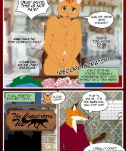 The Copulatory Tie 8 - Not-So-Relaxing Day-Off 002 and Gay furries comics
