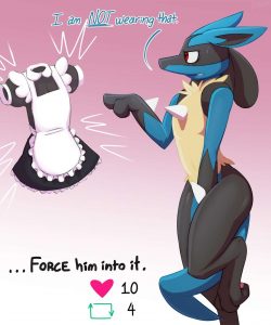 Lucario's Strip Game 003 and Gay furries comics