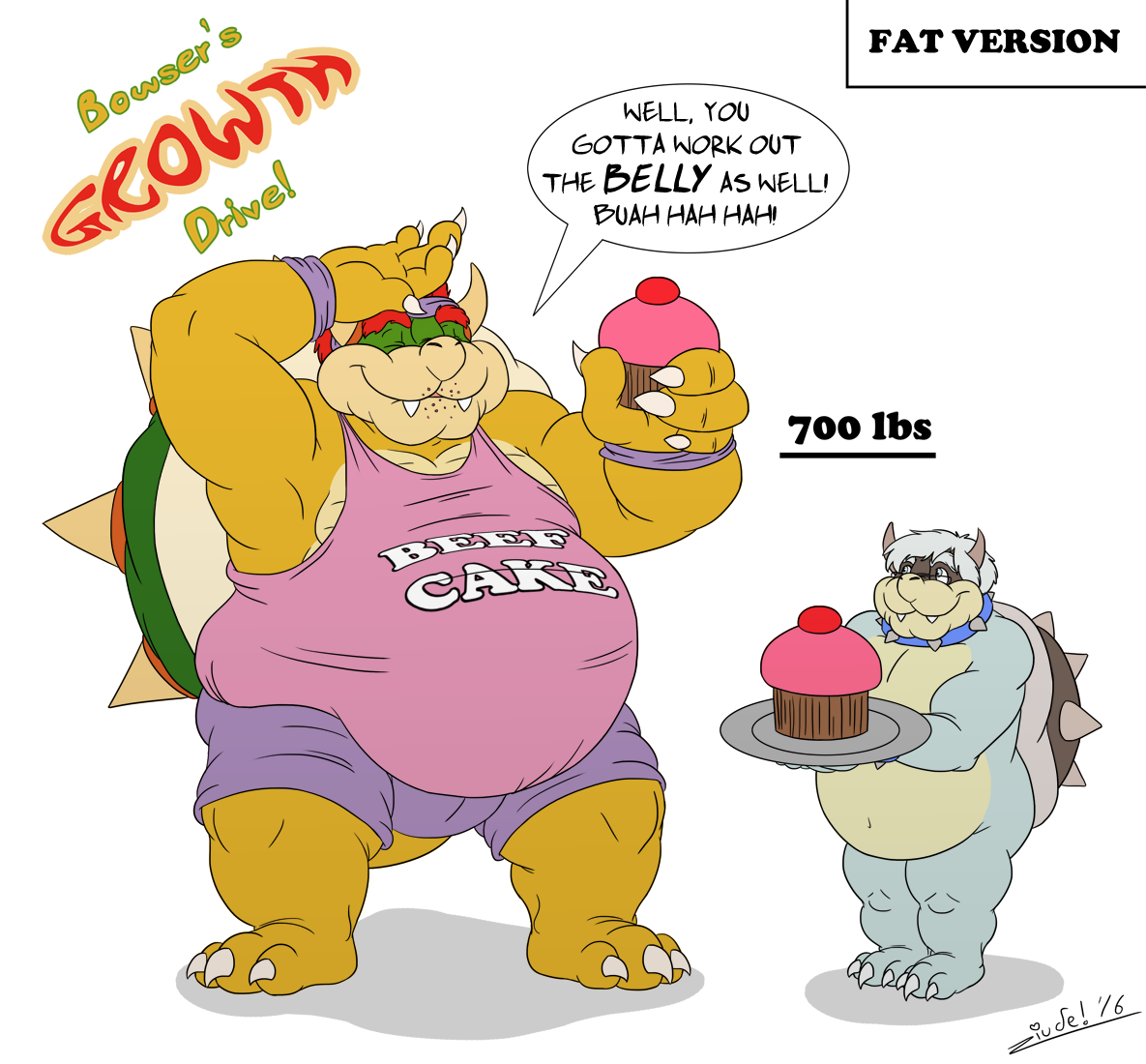 Bowser’s Growht Drive! (Fat Version) gay furry comic