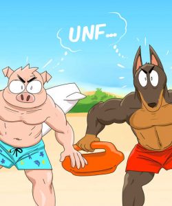 Bugs' Beach 004 and Gay furries comics