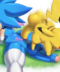 Sonic x Pikachu 004 and Gay furries comics