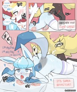 Glaceon x Braixen 005 and Gay furries comics