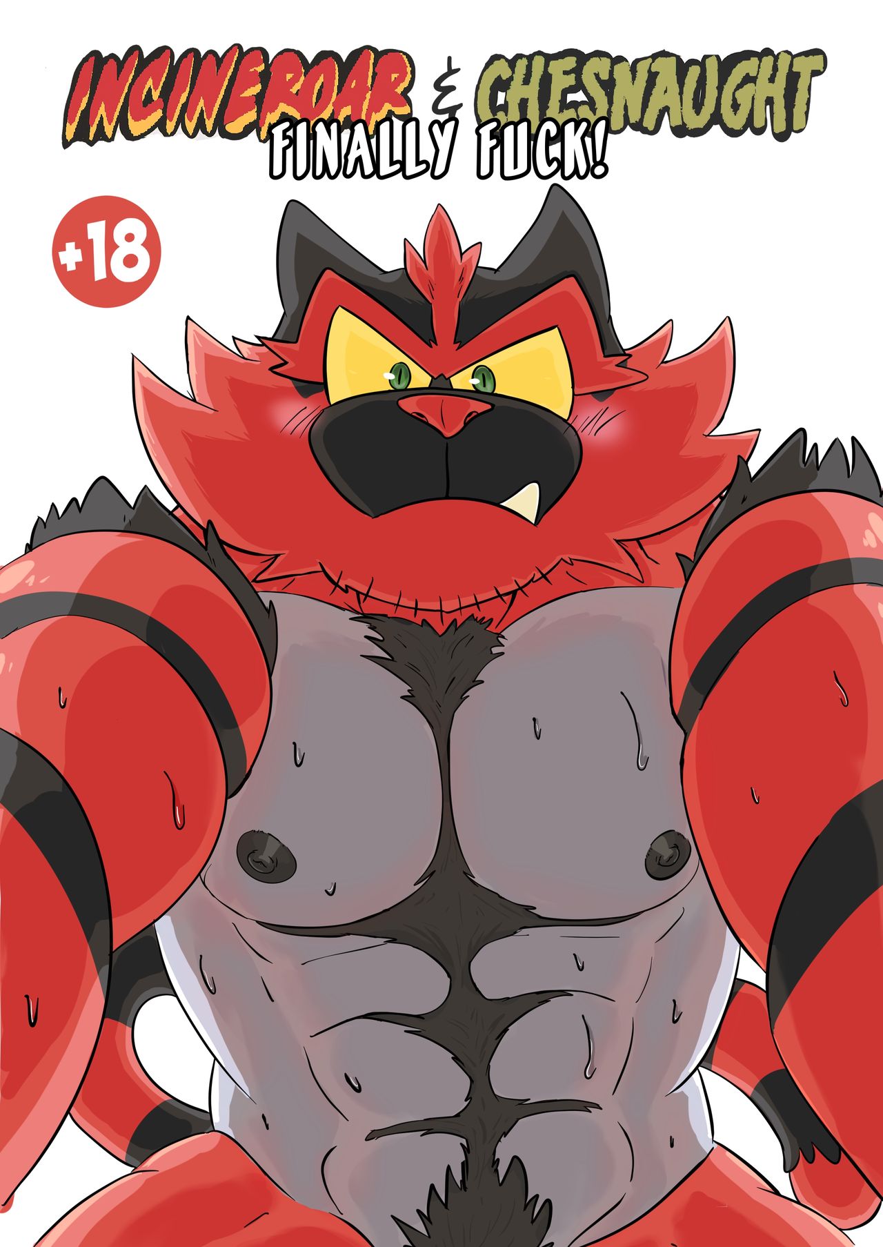 Incineroar & Chesnaught Finally Fuck! gay furry comic - Gay Furry Comics