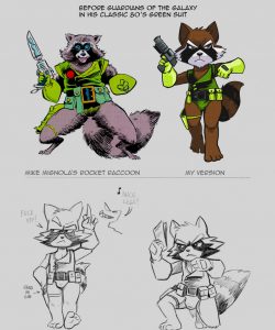 Retro Rocket Raccoon 010 and Gay furries comics