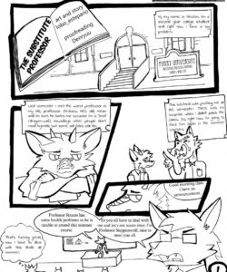 The Substitute Professor 001 and Gay furries comics
