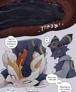 Umbreon & Cinderace 010 and Gay furries comics
