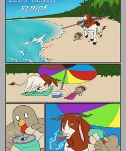 Zeus' Beach Fling! 001 and Gay furries comics